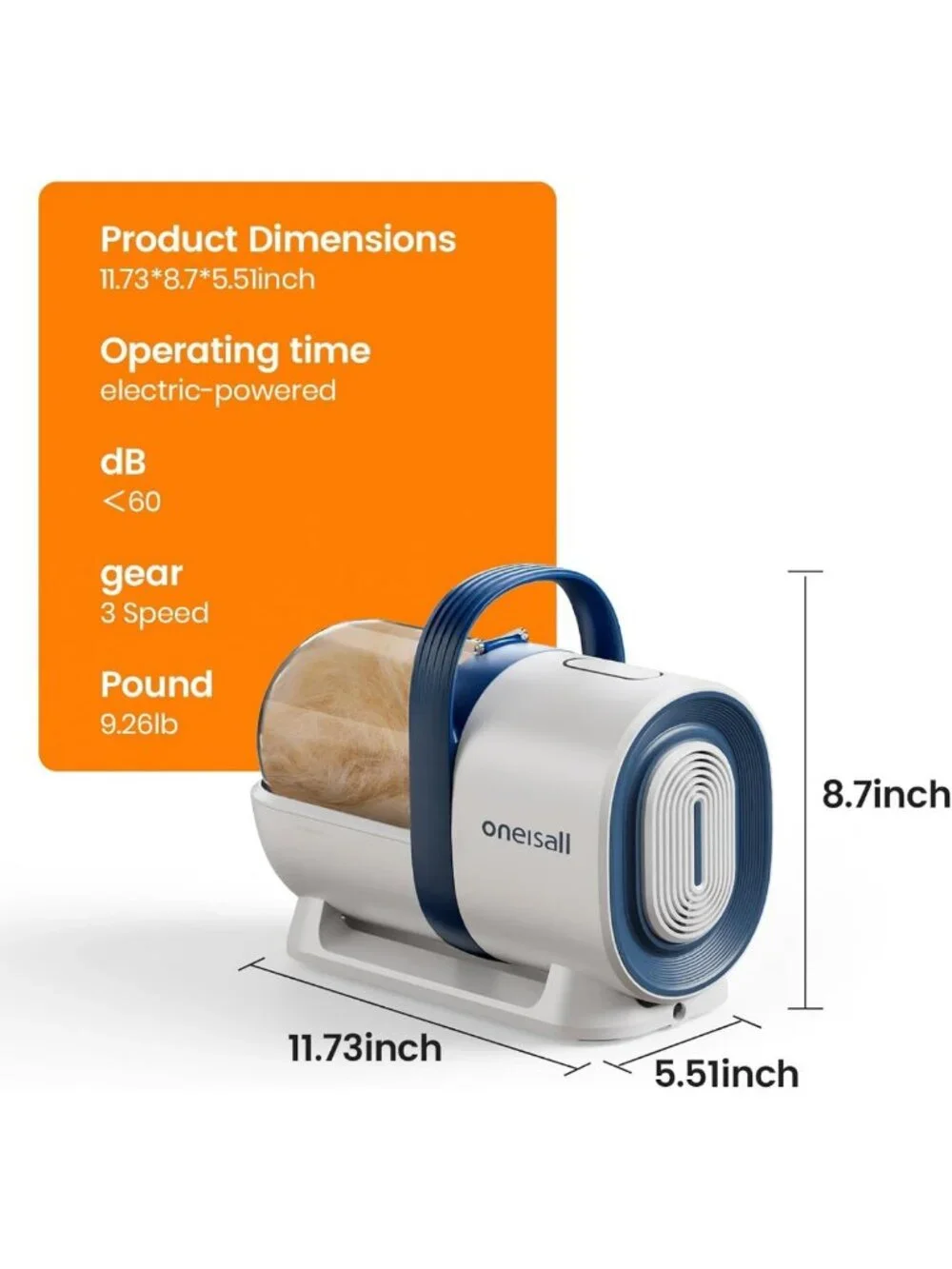 7-in-1 Dog Grooming Vacuum Kit - Low Noise, Pet Hair Removal Tools & Accessories